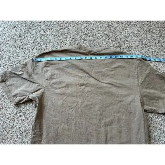 CARHARTT Men's short sleeve T-Shirt, Brown/Tan, size L, Cotton, Workwear - Picture 4 of 8